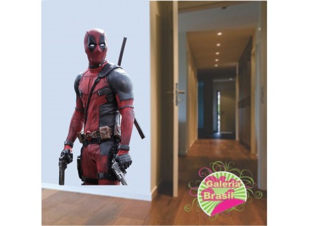 ADESIVO DECORATIVO SUPER HERÓI DEADPOOL 3D